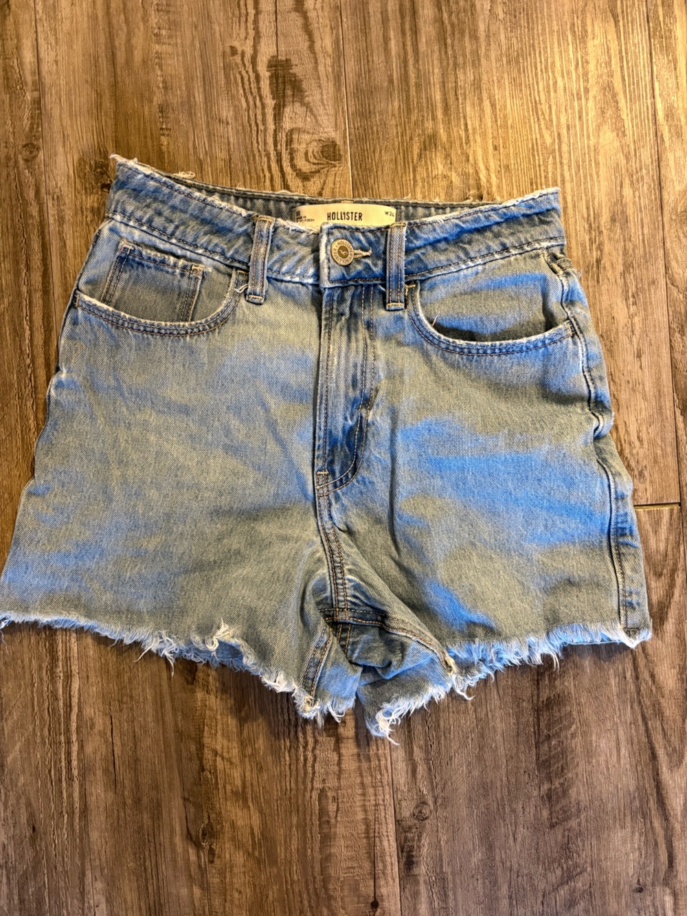 Hollister Light Wash Denim Cutoff Shorts